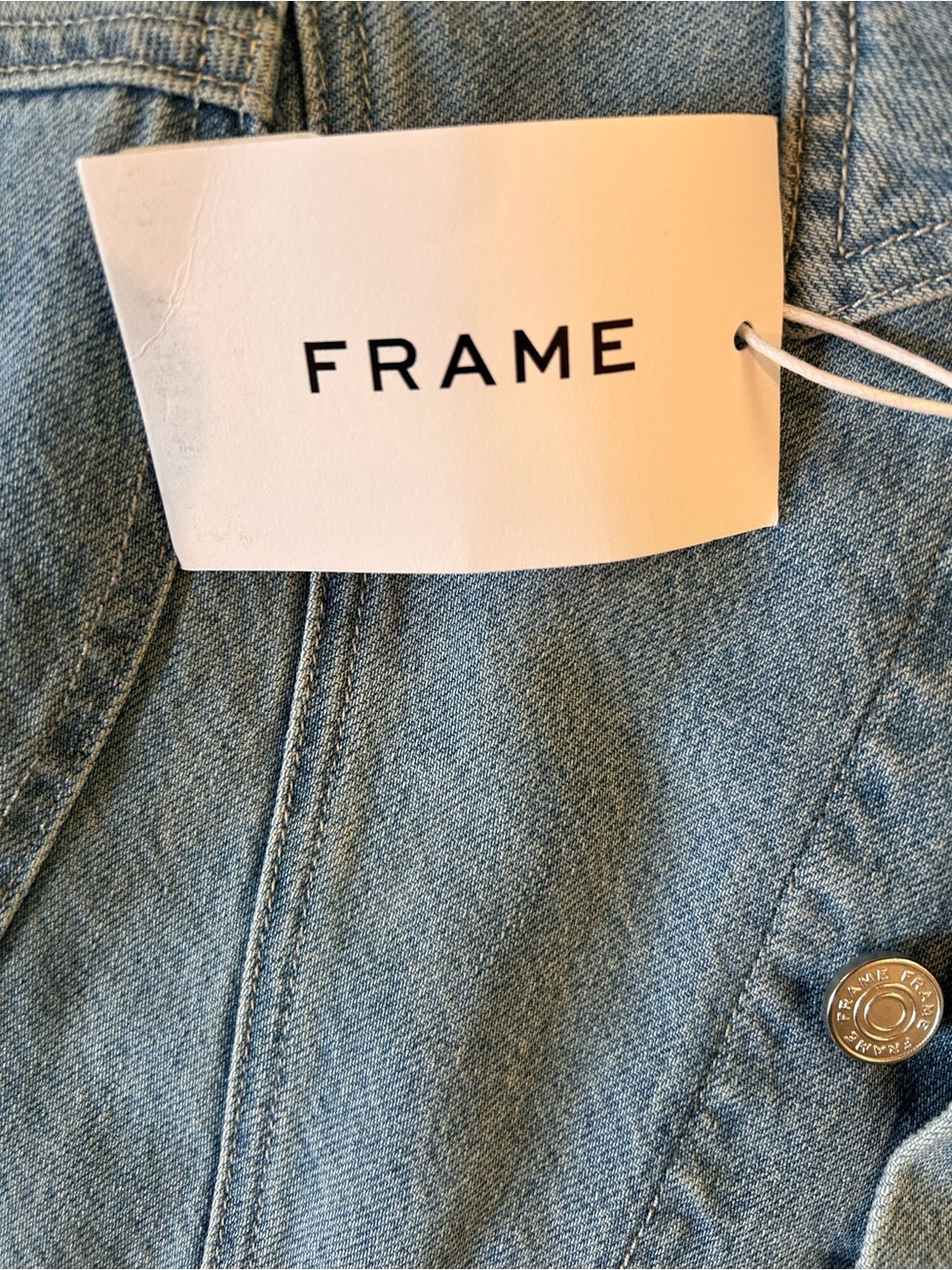 FRAME Sleeveless Denim Vest in Light Blue NWT. $378 Retail - Picture 4 of 8